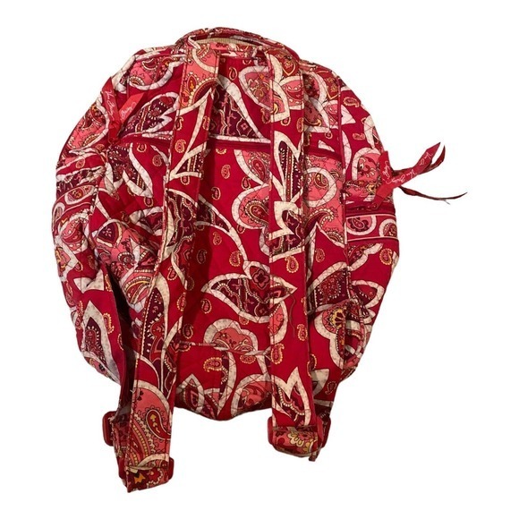 Vera Bradley Retired Girl’s Red & Pink Rosy Posies Pattern‎ Medium Size Backpack - Picture 2 of 7